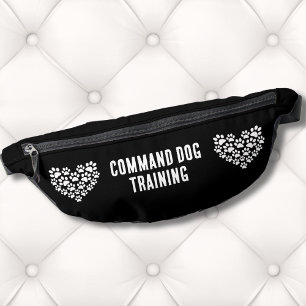 Dog Trainer Schwarz-weiß Paw Print Bauchtasche