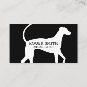Dog Trainer Sitter Dog-Symbol schließen Visitenkarte