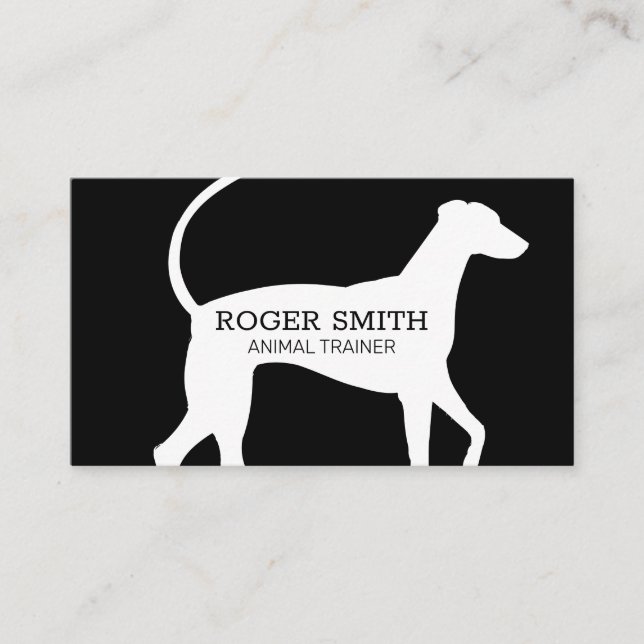 Dog Trainer | Sitter | Dog-Symbol schließen Visitenkarte (Vorderseite)