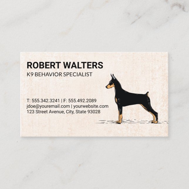 Dog Trainer | Sitter | Verhaltensspezialist Visitenkarte (Vorderseite)