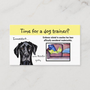 Dog Trainer Whimsical Hund Gelbes Highlight Visitenkarte