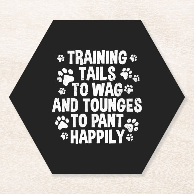Dog-Trainer-Zitat Untersetzer (Vorderseite)