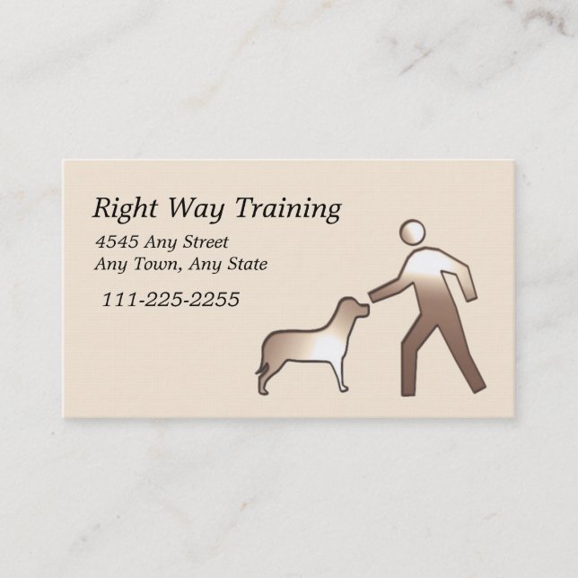 Dog Training Business Card Visitenkarte (Vorderseite)
