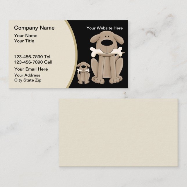 Dog Training Business Cards Visitenkarte (Vorne/Hinten)