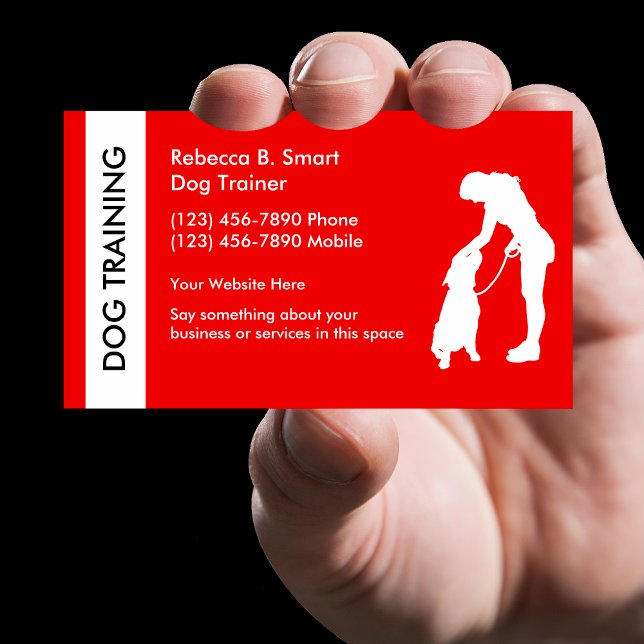 Dog Training Business Cards Visitenkarte (Von Creator hochgeladen)