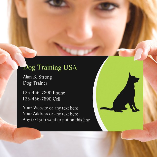 Dog Training Business Cards Visitenkarte (Von Creator hochgeladen)