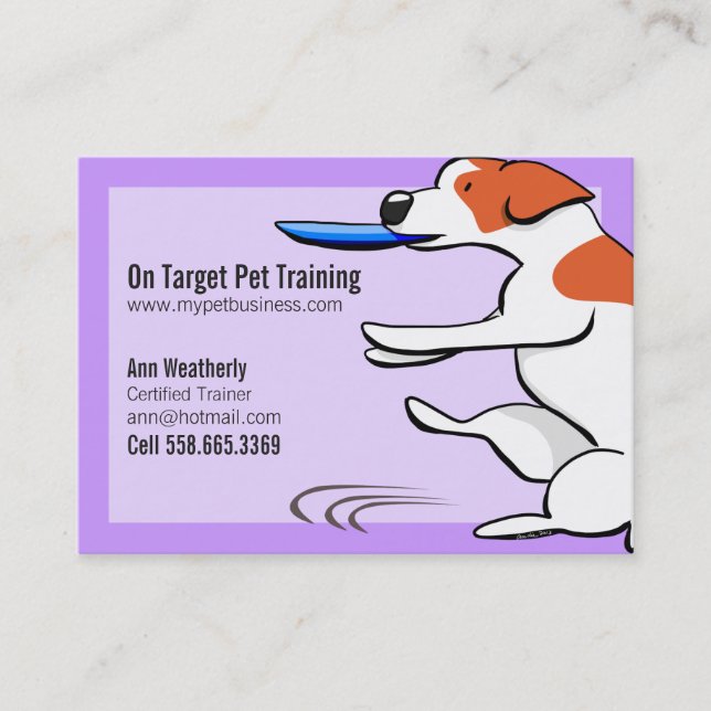 Dog Training Dog Trainer Jack Russell Terrier Visitenkarte (Vorderseite)
