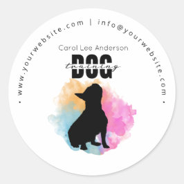 Dog Training Runder Aufkleber
