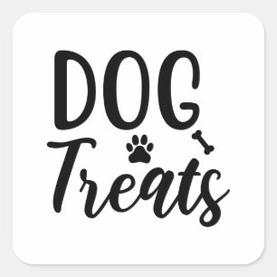 Dog Treats Quadratischer Aufkleber