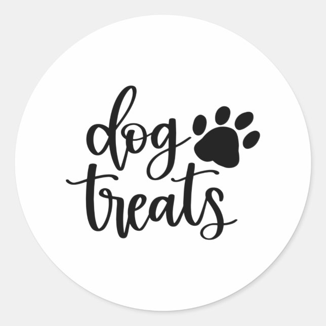 Dog Treats Runder Aufkleber (Vorderseite)