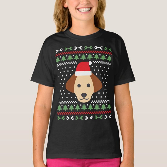 Dog Ugly Christmas Sweater T-Shirt (Vorderseite)