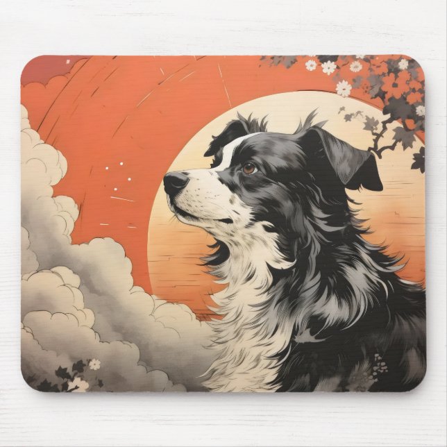 Dog Ukiyo-e Mousepad (Vorne)