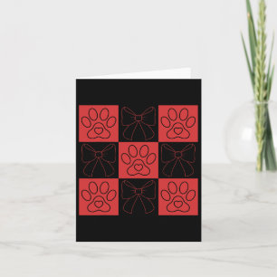 Dog Valentine Coquette Bow Dog Paw Herz Valentine Karte