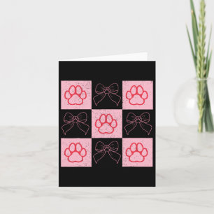 Dog Valentine Coquette Bow Dog Paw Herz Valentine Karte