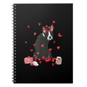 Dog Valentine Geschenk Niedlich Boston Terrier Val Notizblock