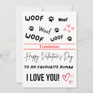 Dog Valentinstag Funny Zitat Feiertagskarte