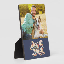 Dog Vater Paw Print Foto Fotoplatte