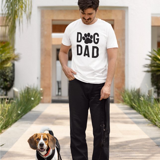 Dog Vater Paw Print T-Shirt (Von Creator hochgeladen)