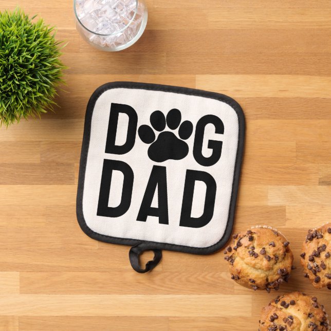 Dog Vater Paw Print Topflappen (Oben Unten)