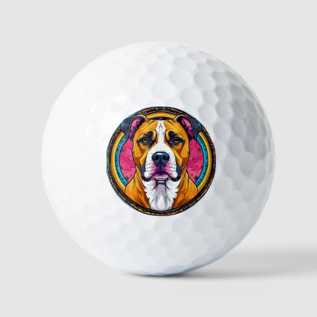 Dog Vector Illustration Golfball (Vorderseite)