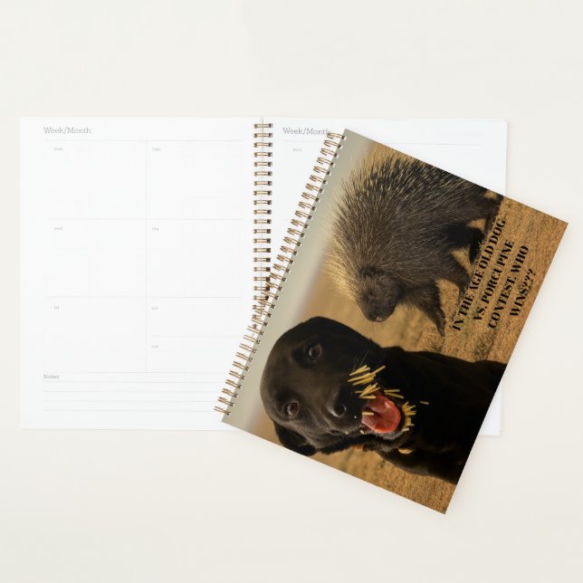Dog vs. Porcupine Notebook Planer (Anzeige)
