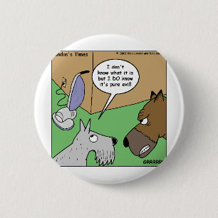 Dog VS. Staubsauger Gewitterte Geschenke und Samml Button