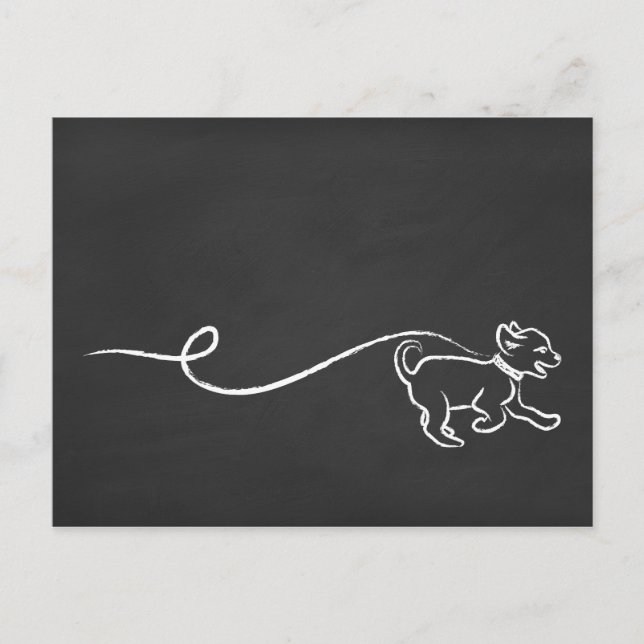 DOG WALK CHALK POSTKARTE (Vorderseite)