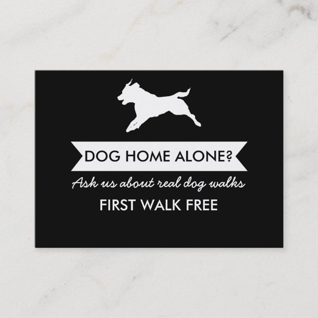 Dog Walker Business Card - Personalizable Visitenkarte (Vorderseite)