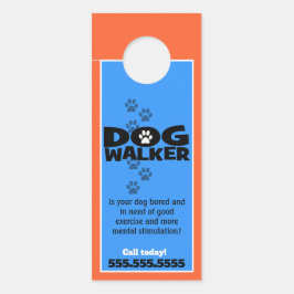 Dog Walker Dog Walking Werbeaktion Türanhänger