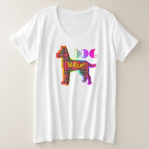 Dog Walker Große Größe T-Shirt