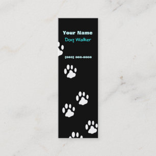 Dog Walker Mini Business Card Mini Visitenkarte