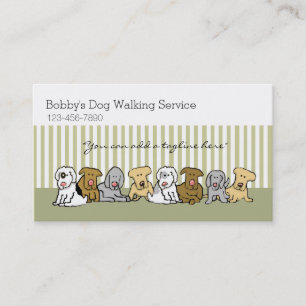 Dog Walker Pet Business individuell anpassbar Visitenkarte
