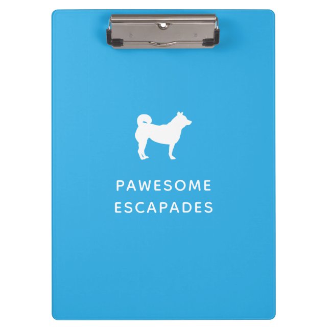 Dog Walker & Pet Sitter Aquamarin Klemmbrett (Vorderseite)