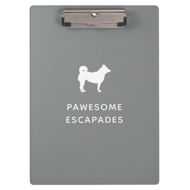 Dog Walker & Pet Sitter Grau Klemmbrett (Vorderseite)