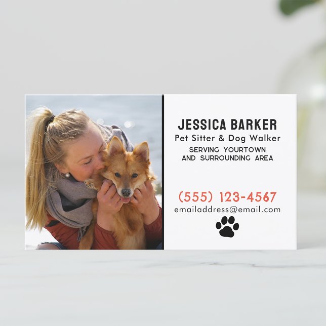 Dog Walker Pet Sitzen Foto für den Haustier Visitenkarte (Von Creator hochgeladen)