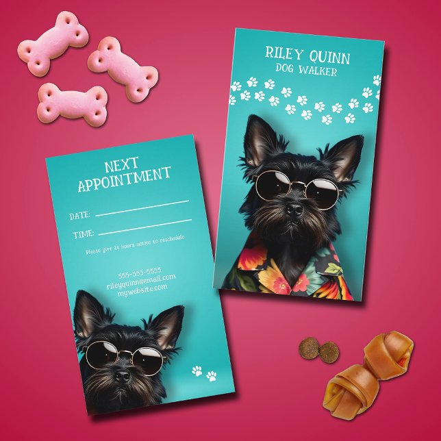 Dog Walker Terminkarte (Dog Walker Appointment Cards)