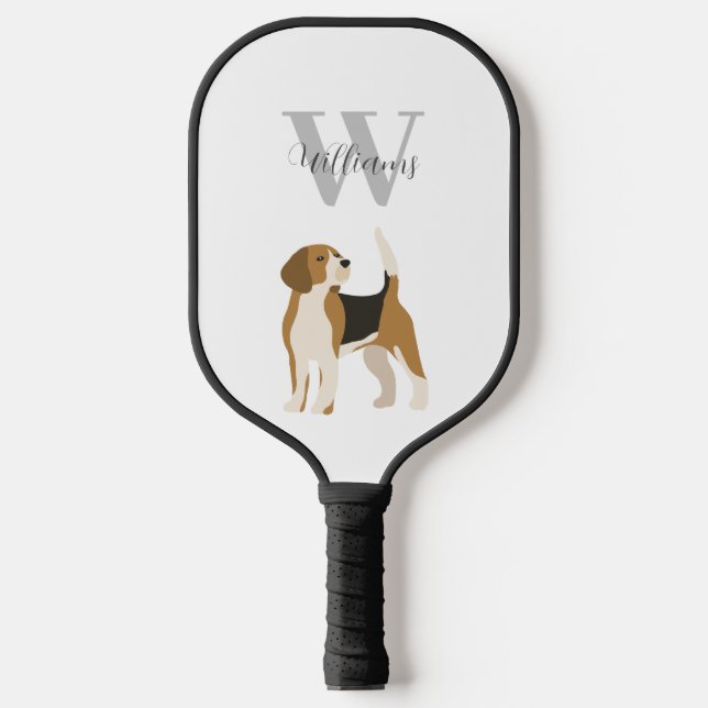Dog Watercolor Personalisiert Pickleball Schläger (Vorderseite)