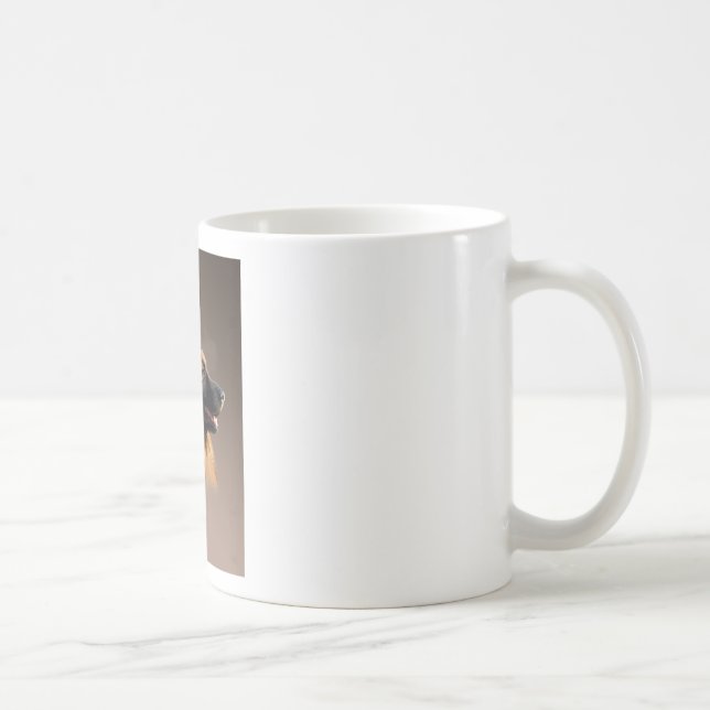 Dog Watercolor - Portrait of German Shepherd Kaffeetasse (Rechts)