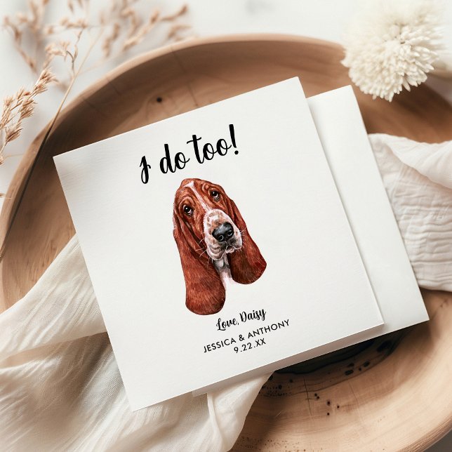 Dog Wedding Cocktail Napkins Serviette (Von Creator hochgeladen)