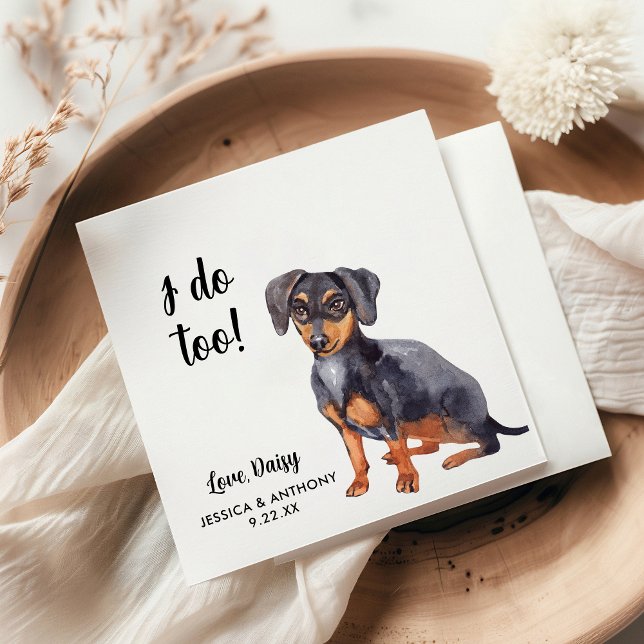 Dog Wedding Cocktail Napkins Serviette (Von Creator hochgeladen)
