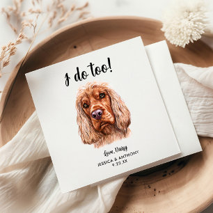 Dog Wedding Cocktail Napkins Serviette