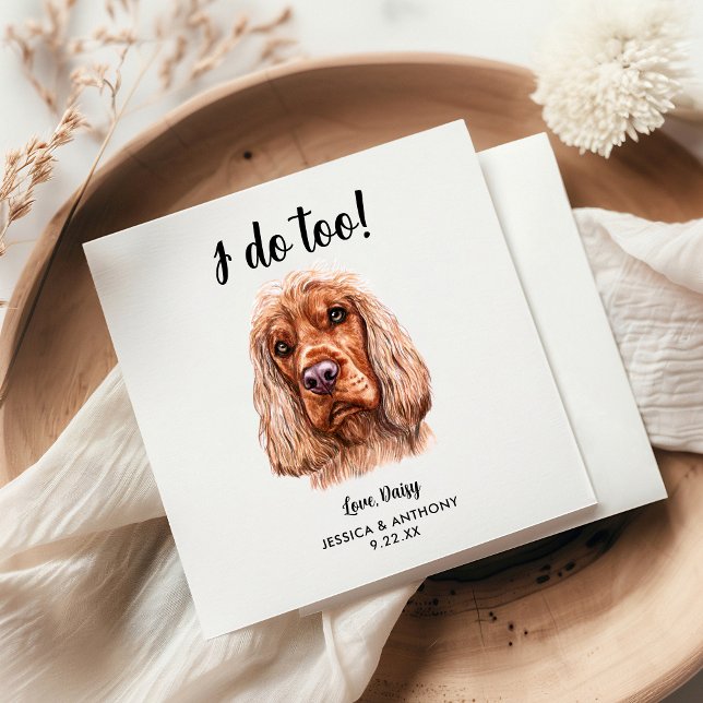 Dog Wedding Cocktail Napkins Serviette (Von Creator hochgeladen)