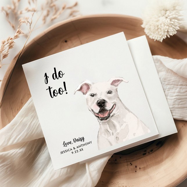 Dog Wedding Cocktail Napkins Serviette (Von Creator hochgeladen)