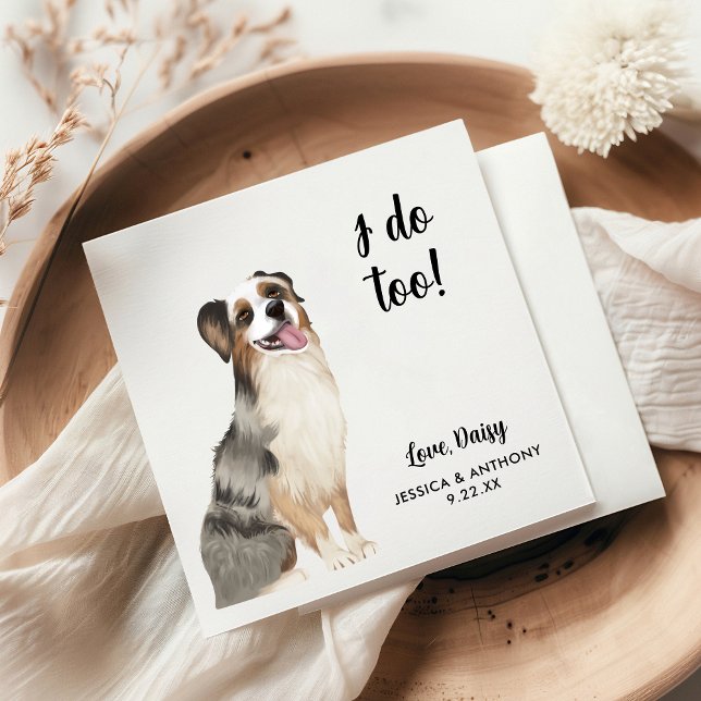Dog Wedding Cocktail Napkins Serviette (Von Creator hochgeladen)