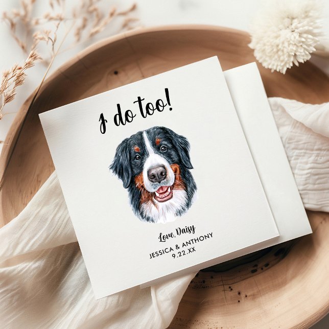 Dog Wedding Cocktail Napkins Serviette (Von Creator hochgeladen)