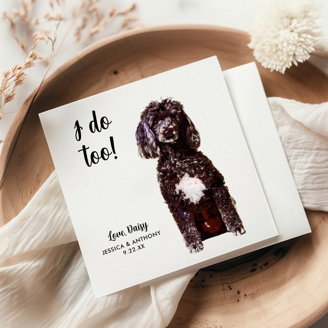 Dog Wedding Cocktail Napkins Serviette (Von Creator hochgeladen)