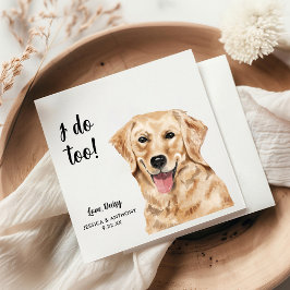 Dog Wedding Cocktail Napkins Serviette