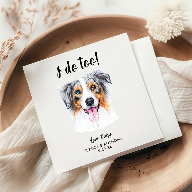 Dog Wedding Cocktail Napkins Serviette (Von Creator hochgeladen)