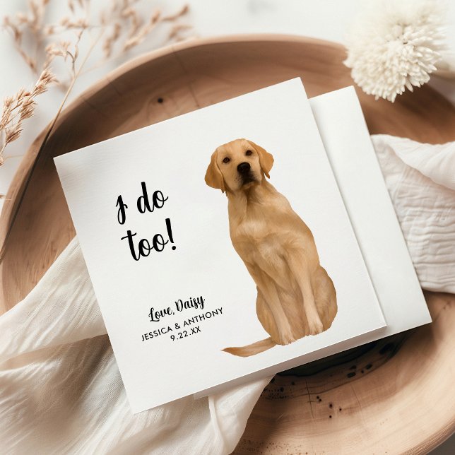 Dog Wedding Cocktail Napkins Serviette (Von Creator hochgeladen)