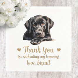 Dog Wedding Cocktail Napkins Serviette